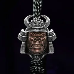 Gorilla Head Samurai Bead