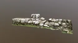 Retopology - Mossy Stone wall - low poly
