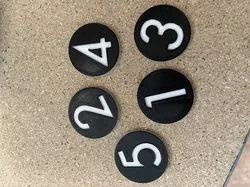 Basic Table Number Tags