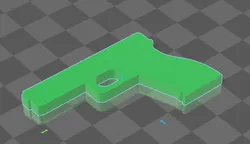 Gun outline/keychain