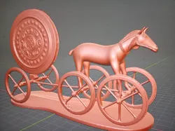 Trundholm Sun Chariot Nordic Bronze Age Artifact STL  3D print model
