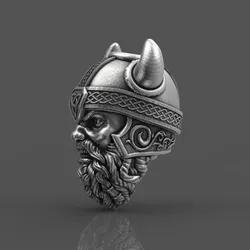 Viking head bead 3d model