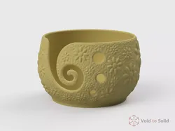 Yarn Bowl - Flower Pattern 3D print model