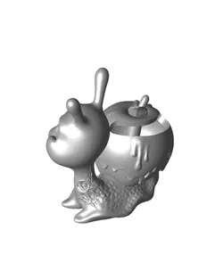 Apple Snail Pencil Holder- (Little Big Head Series)