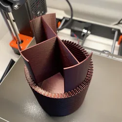 Divider Insert for DonaldSayers' Tactile Spiral Vase Pen Cup v2