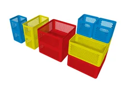 Fully stackable boxes (small, medium, large)