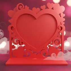 Home Decorations & Ornaments STL indir - Romantic filigree heart-shaped bookends - Anwar Gogo