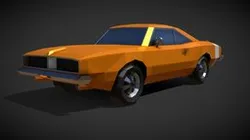 Low Poly Car 1968 Dodge Charger