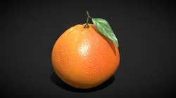 Orange fruit - low poly model