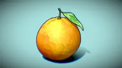 Stylized Orange - low poly model