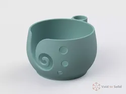 Yarn Bowl with Holder for Scissors or Knitting Needles - Smooth 3D print model