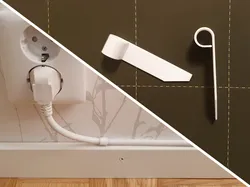 Cable clip with no screws or nails