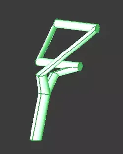 Coronary Artery Bifurcation LAD LCx Refined Manifold STEP STL 3D print model