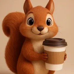 Cute 3D Squirrel Holding a Coffee Cup - Premium 3D Model | STLFinder