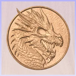 Demonic Dragon Relief Sculpture – Dark Fantasy STL for CNC