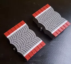 Double Edge Platform curved modules 1-87 FDM color 3D print model