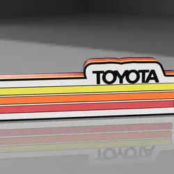 Fișiere pentru imprimante 3D | Fișier 3MF | TOYOTA CLASSIC LED LIGHTBOX