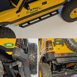 FMS FCX24m Discovery Camel Trophy rock sliders and exhaust