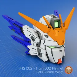 HS 002 - Titan 002 aka Gundam Wing Helmet 3D print model