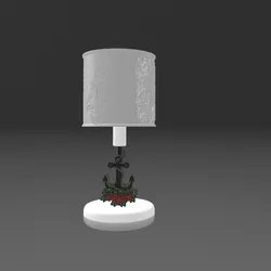 LAMP / LITHO Navy ink with roses