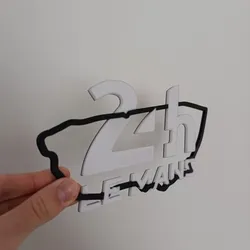 🏁 Logo 24 Heures du Mans – Noir & Blanc