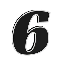 V2 House Number 6 - 180mm