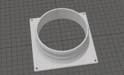 Adapter from 120mm fan to 100mm flexible hose