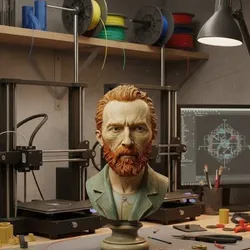 Artistic Van Gogh-Style Bust