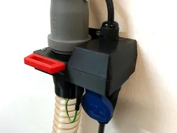 Blastgate with socket and grounding