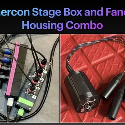 Combo - XLR to Ethercon Stage Box and Fanout Case- Analog over Cat5e