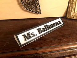 Customizable Desk Name Plate