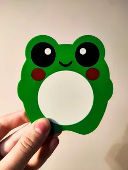 Cute Simple Frog Coaster - Happy/Sad Flip-Side!