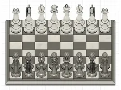 Full Chess set (With 3D Board!)