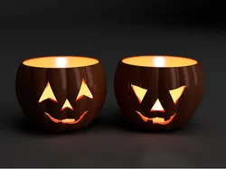 Halloween pumpkin lamp