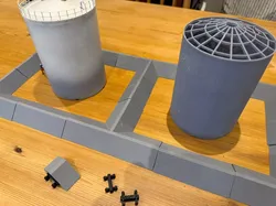 Model Railways Concrete Triangle Bund Modular 3D print model