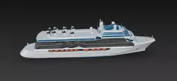 Modern Luxury Cruise Ship Passenger Liner 3D print model