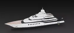 Modern Mega Luxury Super Yacht with Helipad 3D Model 3D print model