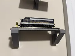 N Scale Train Wall Mount for Bachmann EZ Track Straight Rail 3D print model