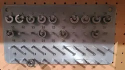 Reloading shell holder storage board