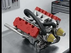 V8 engine motor simple 3D print model