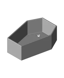 Wall mount coffin shelf - Print in Place