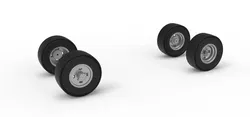Wheel Set of Vintage AWD dragster Scale 1 to 25 3D print model