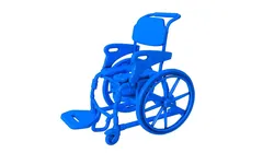 Wheelchair with Bathroom and Toilet Features 3D print model