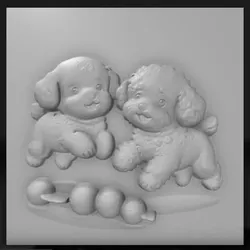 3D printer bestanden | 3MF | playful puppies cartoon