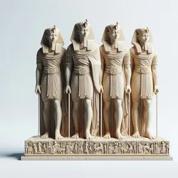 Ancient Egyptian Army 3D Model | Historical Warriors Scene | Pharaoh Soldiers Figurines | Detailed Battle Diorama