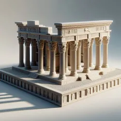 Ancient Egyptian Temple 3D Model | Historical Architecture | Realistic Miniature Scene | Monument Replica