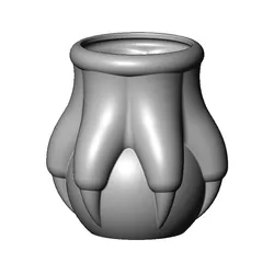 Carved six paws claw legs eagle classic baroque urn and vase 3D print model