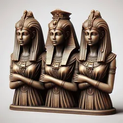 Egyptian Ladies Army | Ancient Warrior Women 3D Model | Historical Female Soldiers Scene | High Detail Collectible | 3D Print Art