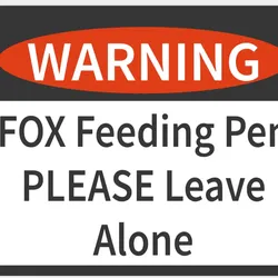 Gratis Pets STL indir - FOX Feeding pen please leave alone - 4mmc