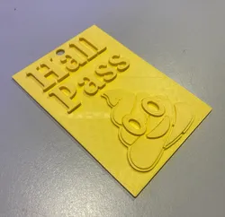 Hall Pass with Poop Emoji